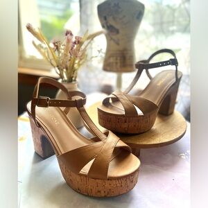 Sun & Stone Nude Summer Heel sandals Size 8